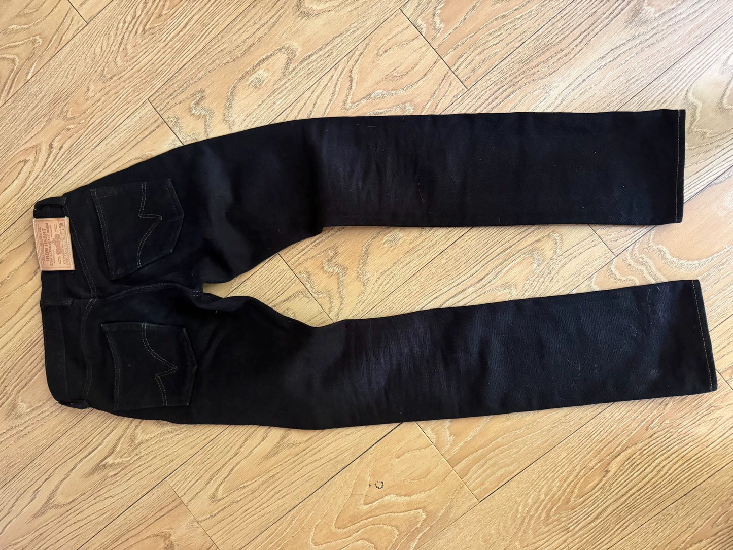 Iron Heart 555S-MB Black Denim Jeans