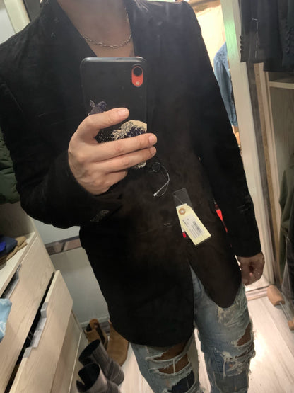 saint laurent suede blazer size 48