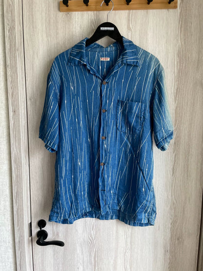 Kapital Indigo Stripe Shirt Size 3