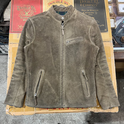 vintage ralph lauren brown leather jacket