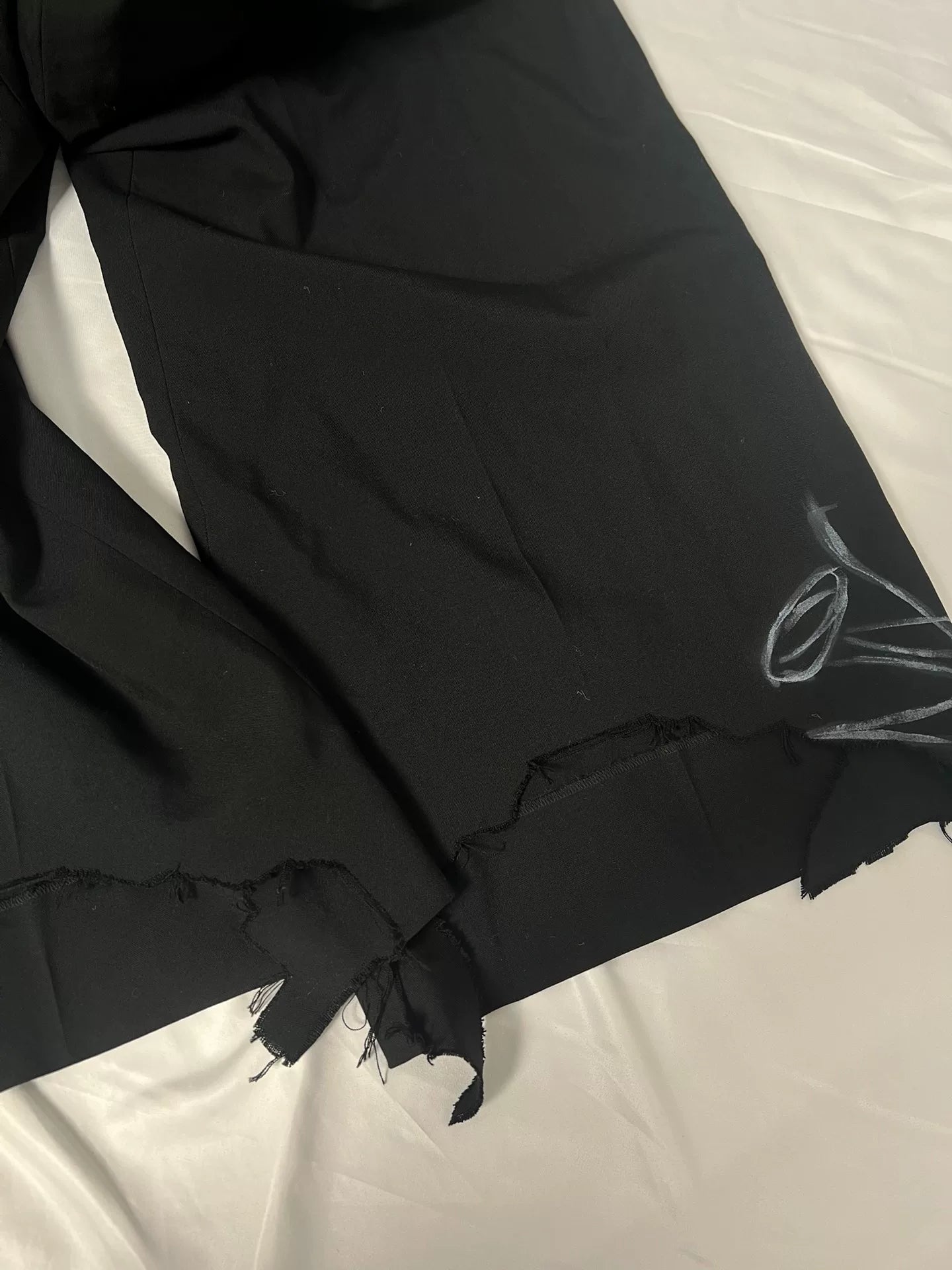 balenciaga black graffiti baggy trousers