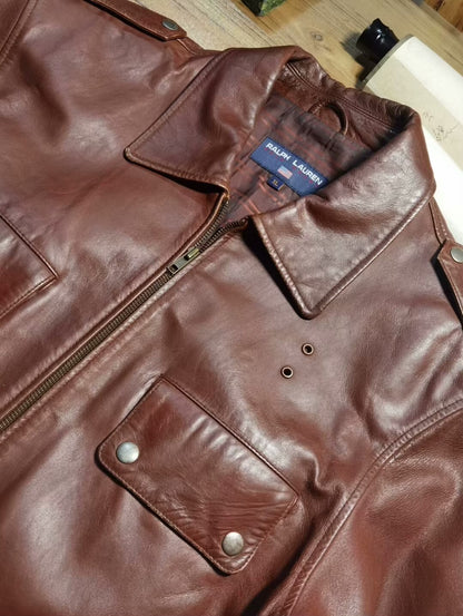 RRL Ralph Lauren Lambskin Motorcycle Jacket