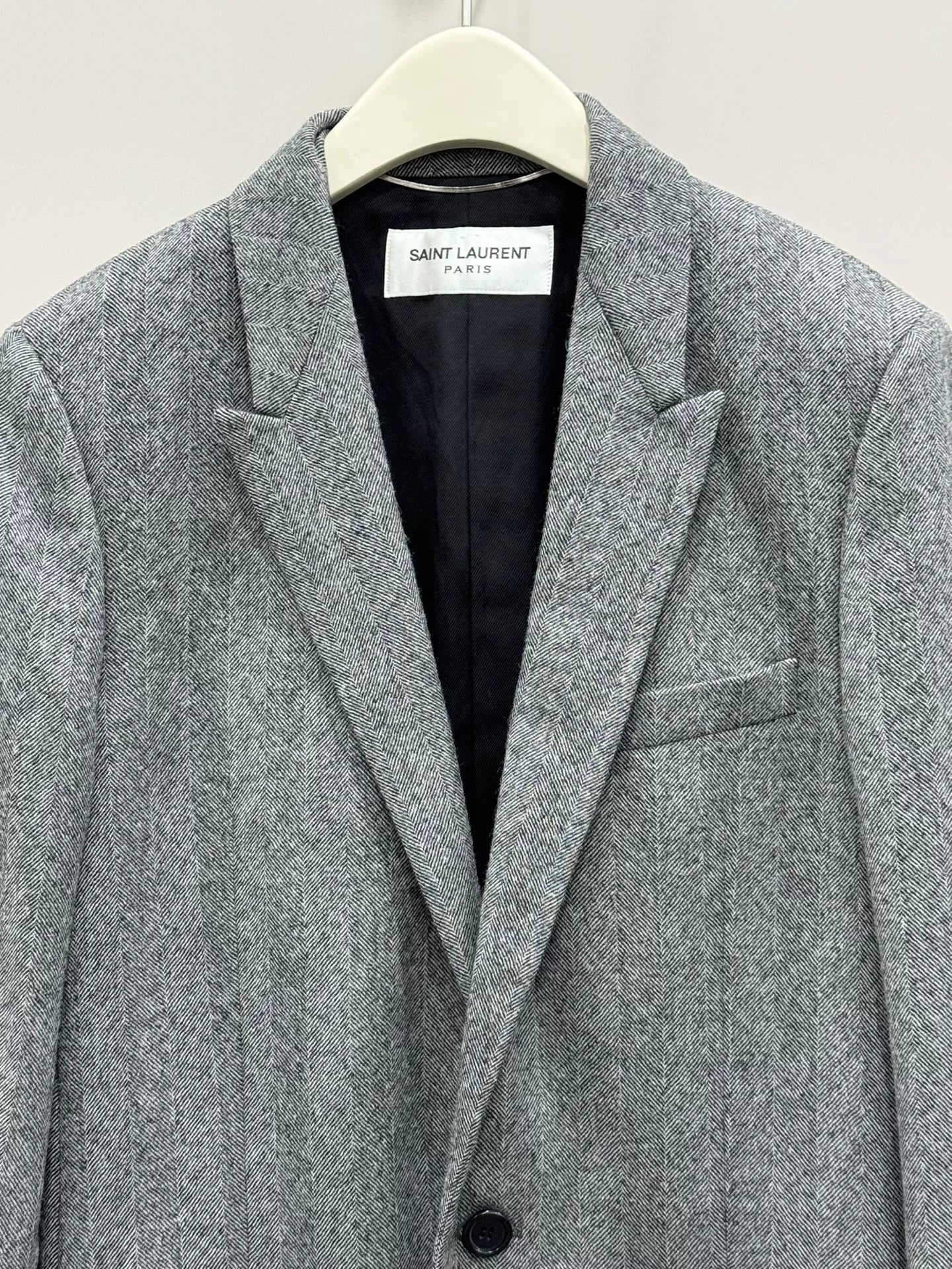 Saint Laurent Wool Blazer Size 46 Second Hand