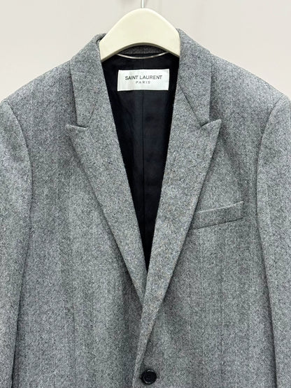 Saint Laurent Wool Blazer Size 46 Second Hand