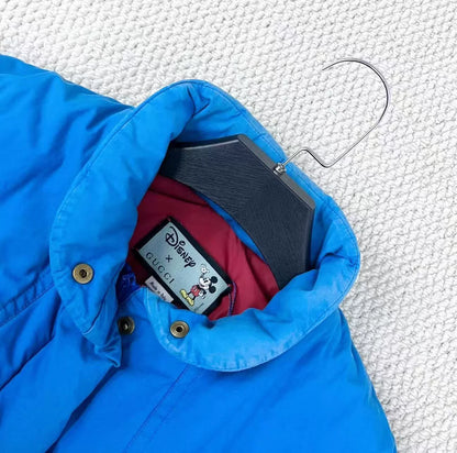 gucci x disney blue mickey jacket with detachable sleeves