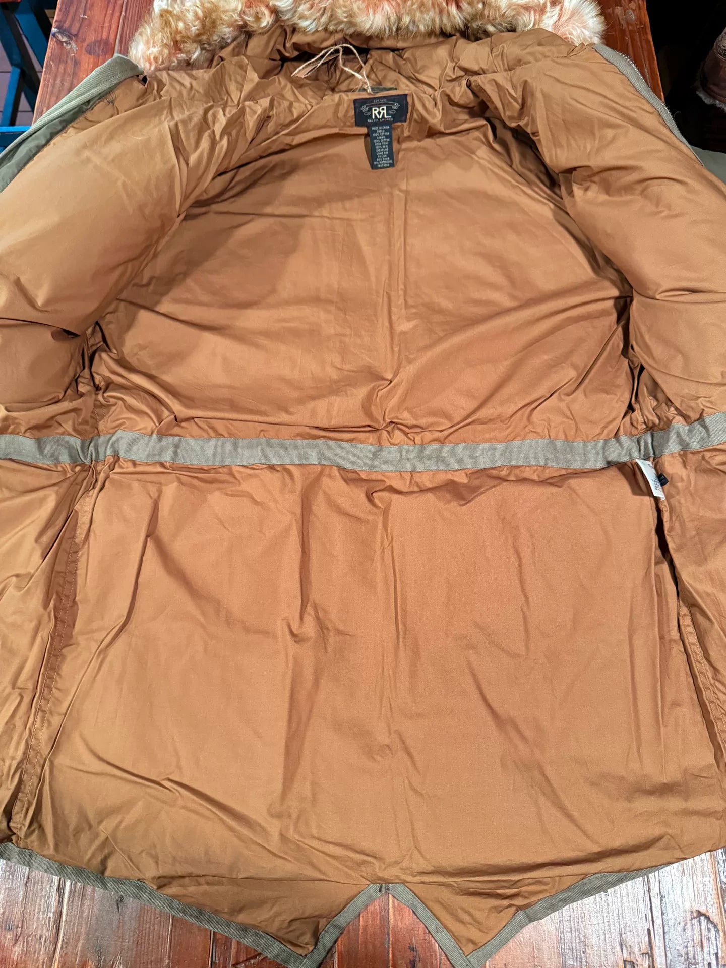 RALPH LAUREN RRL Military Green Wool Collar Jacket
