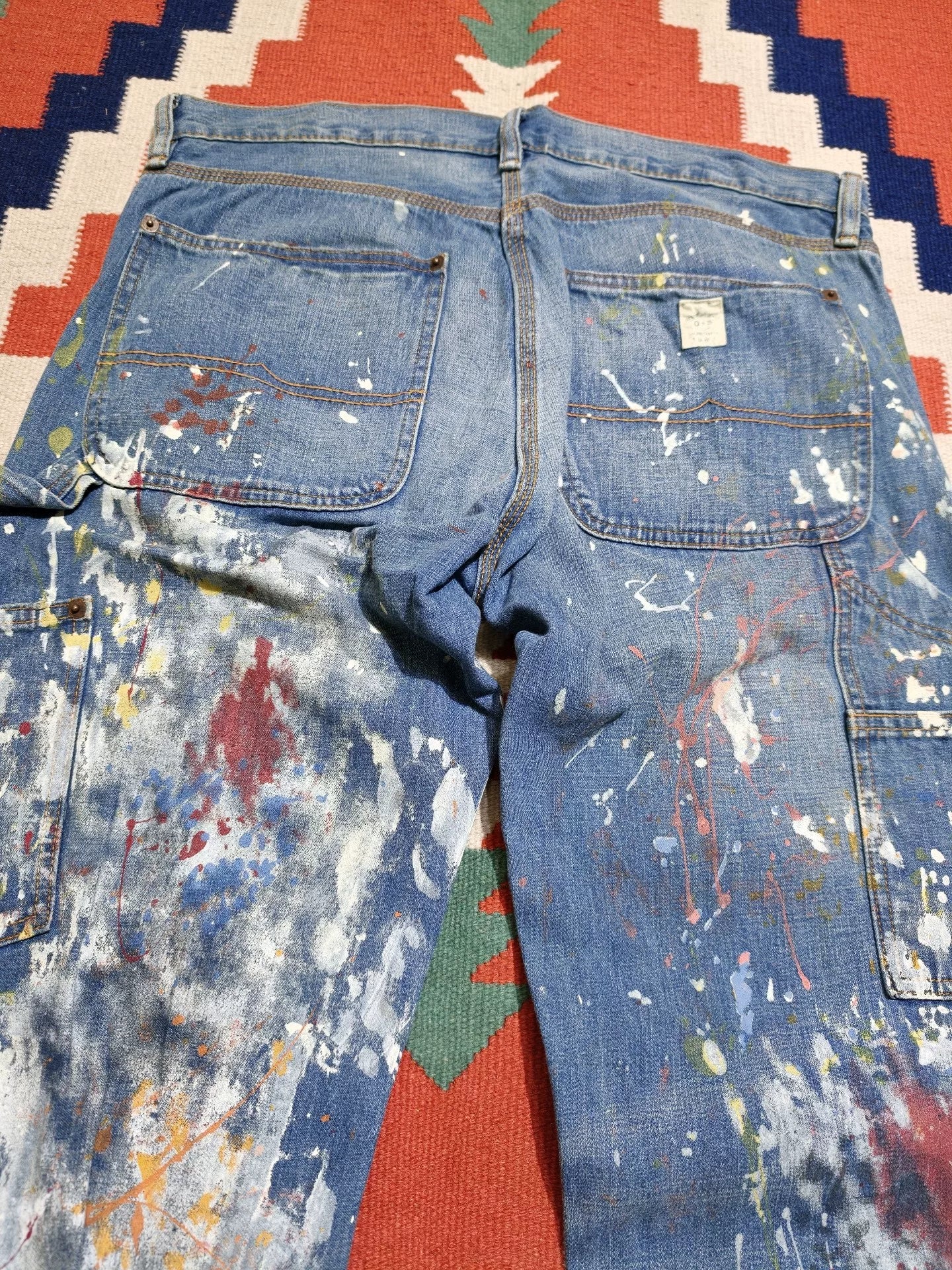 RRL Double Knee Paint Splatter Jeans