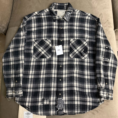 MADNESS Shredded Check Shirt
