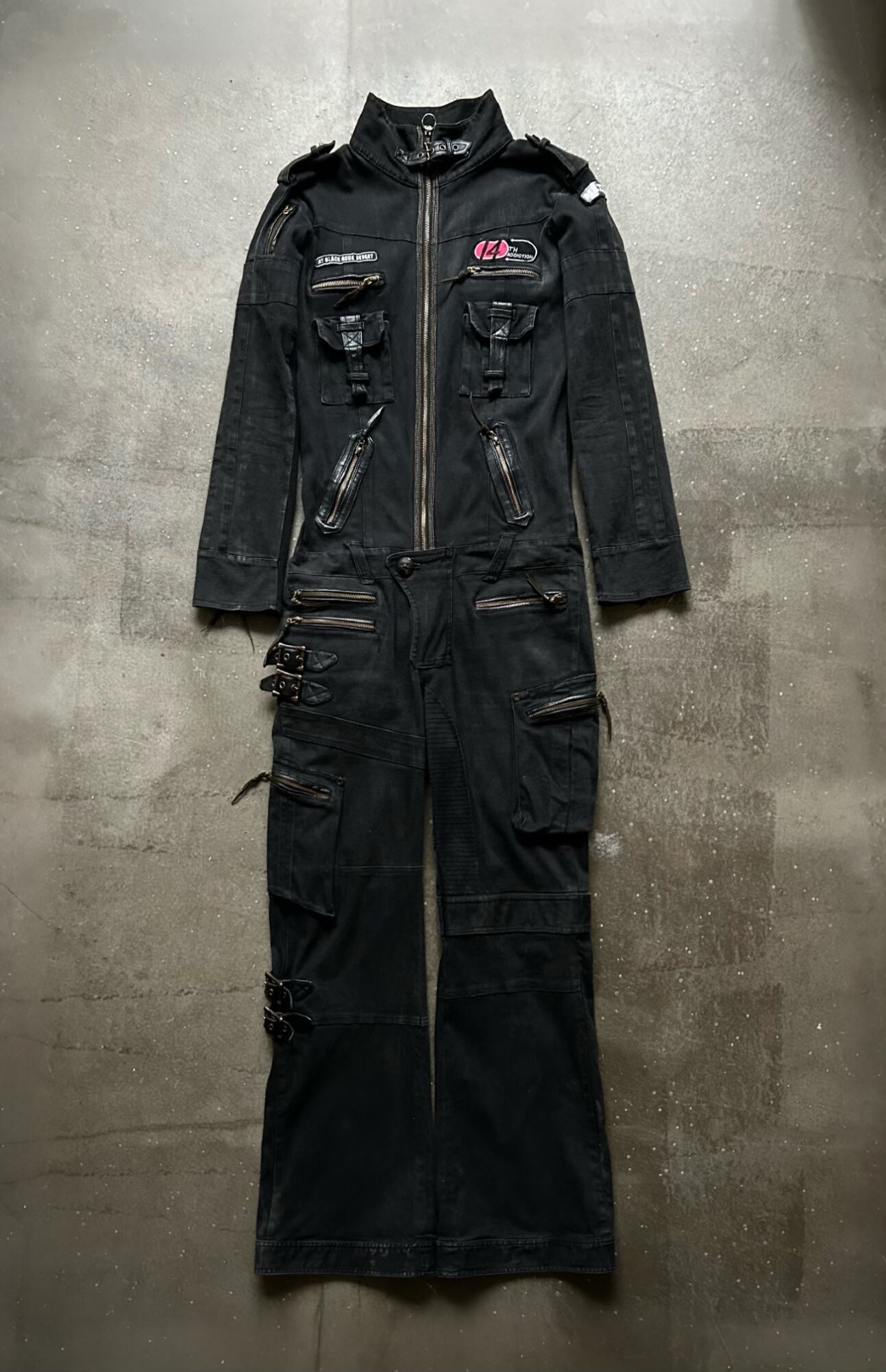 14th Addiction Racer Denim Jumpsuit