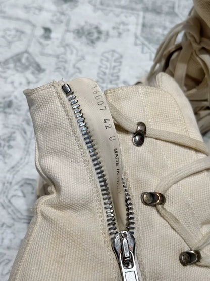 Rick Owens Canvas High-Top Sneakers