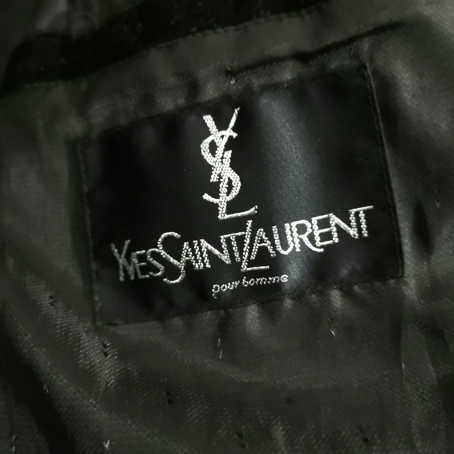 Yves Saint Laurent Black Velvet Bomber Jacket