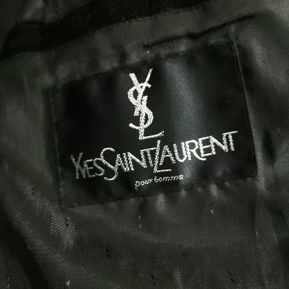 Yves Saint Laurent Black Velvet Bomber Jacket