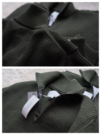 nanamica sujf040 half-zip sweater