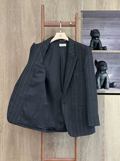 SAINT LAURENT Structured Pinstripe Blazer