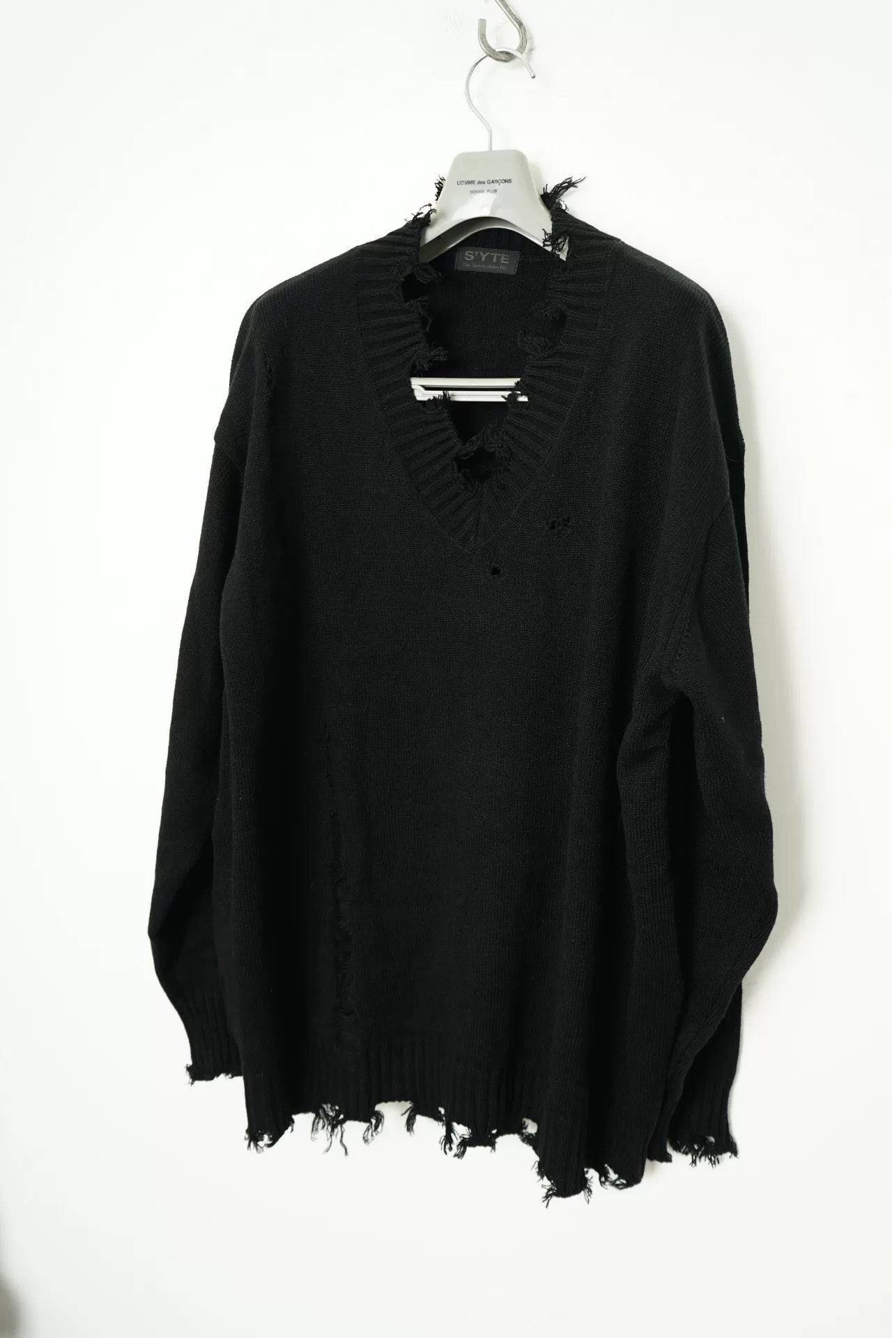 Yohji Yamamoto Knit Distressed Oversized Sweater