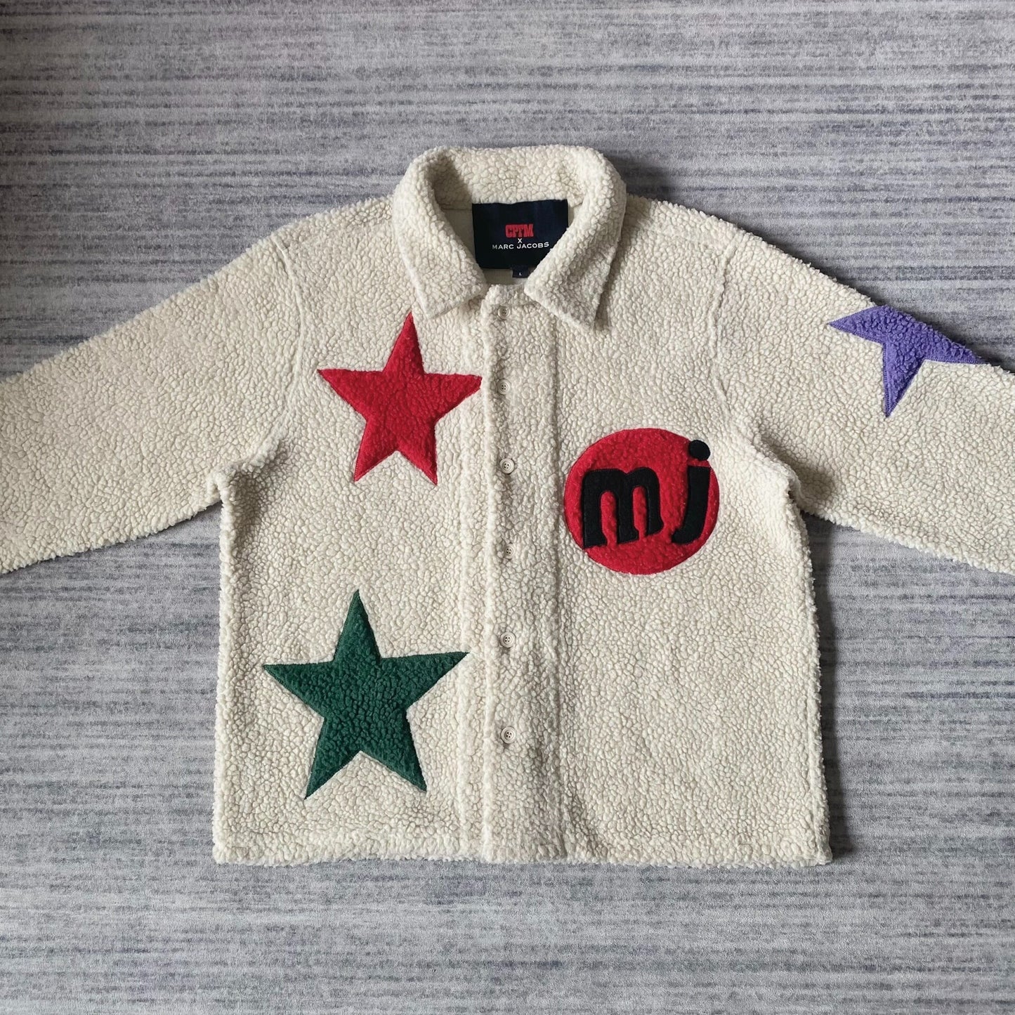cpfm star embroidered fleece jacket