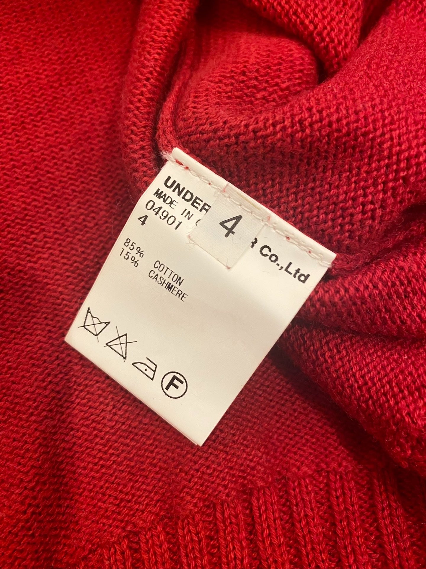 Undercover Red Cashmere Sweater