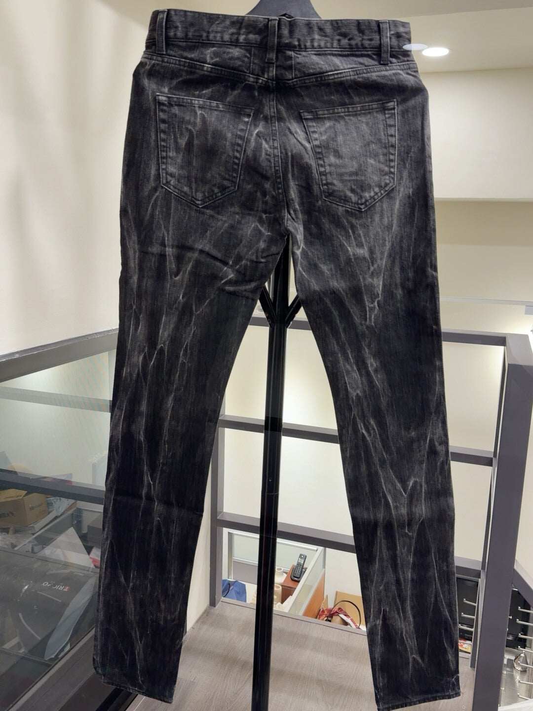 Saint Laurent Black Wave Denim Pants