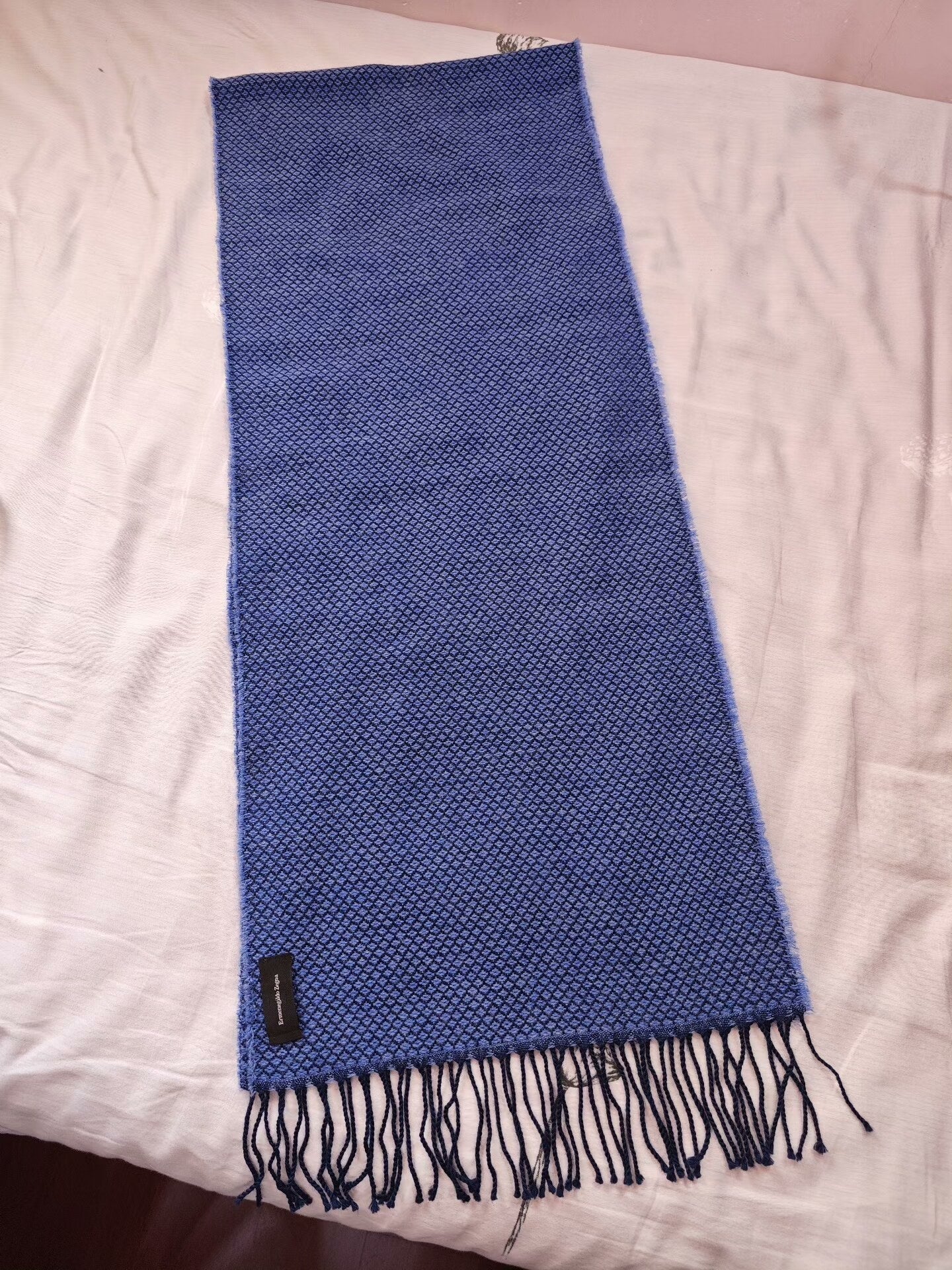 Zegna Wool Scarf in Blue Tones