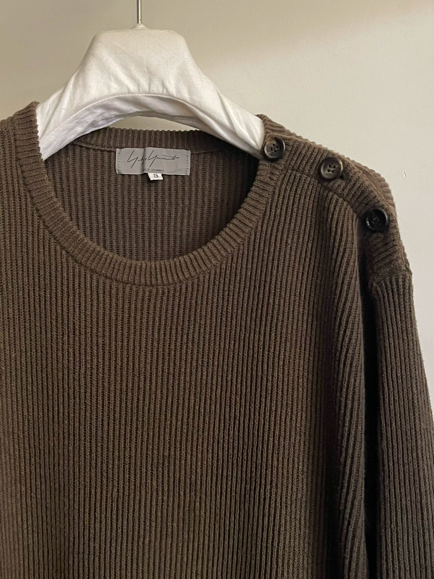 Yohji Yamamoto Button Shoulder Sweater