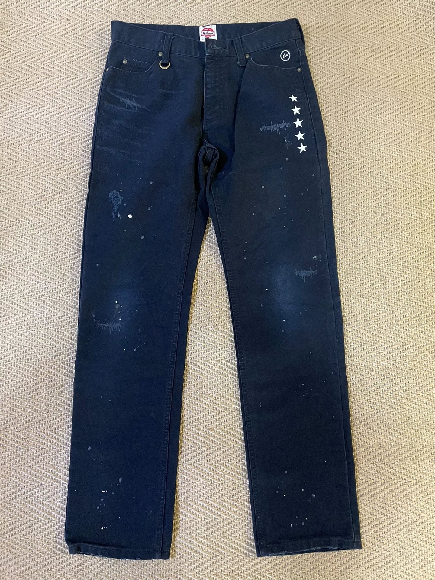 ue x carhartt damaged pants in black