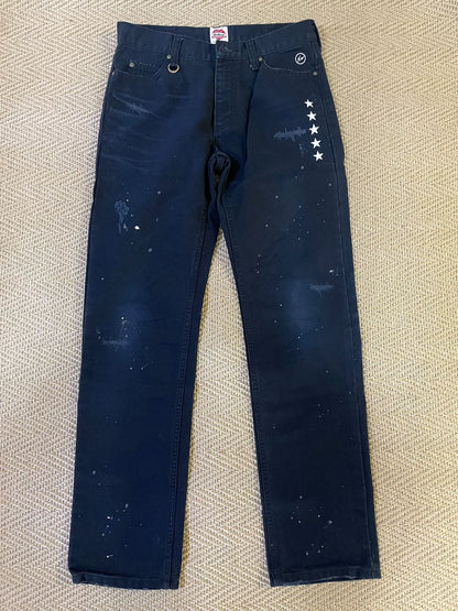 ue x carhartt damaged pants in black