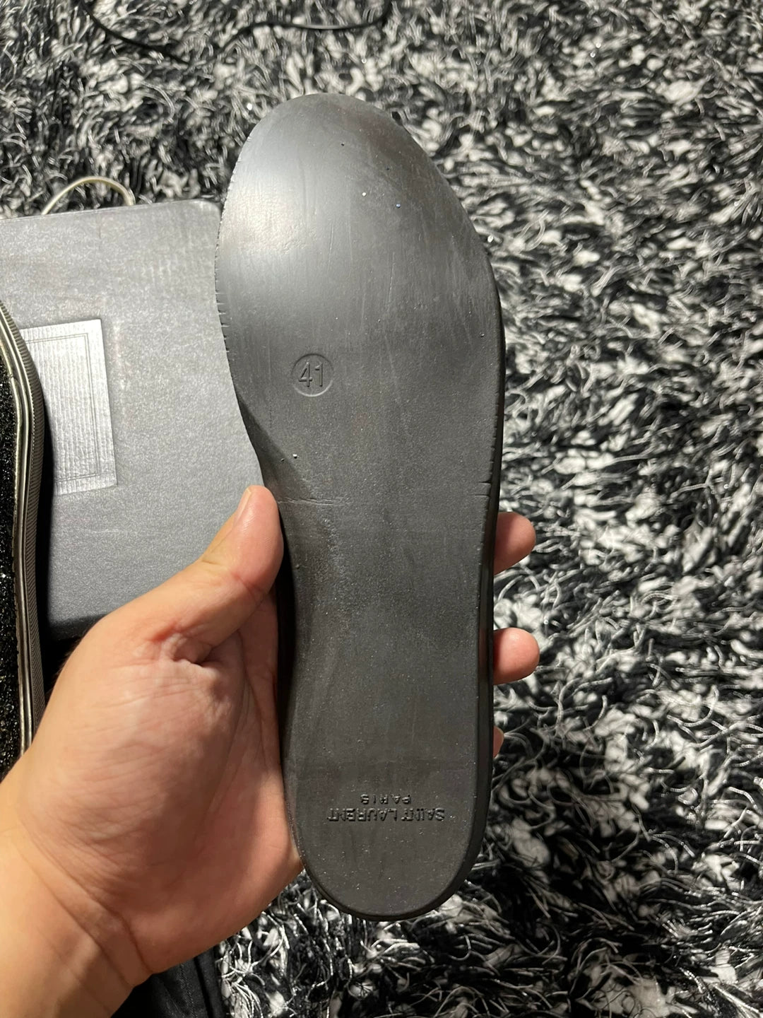 saint laurent glitter low-top sneakers