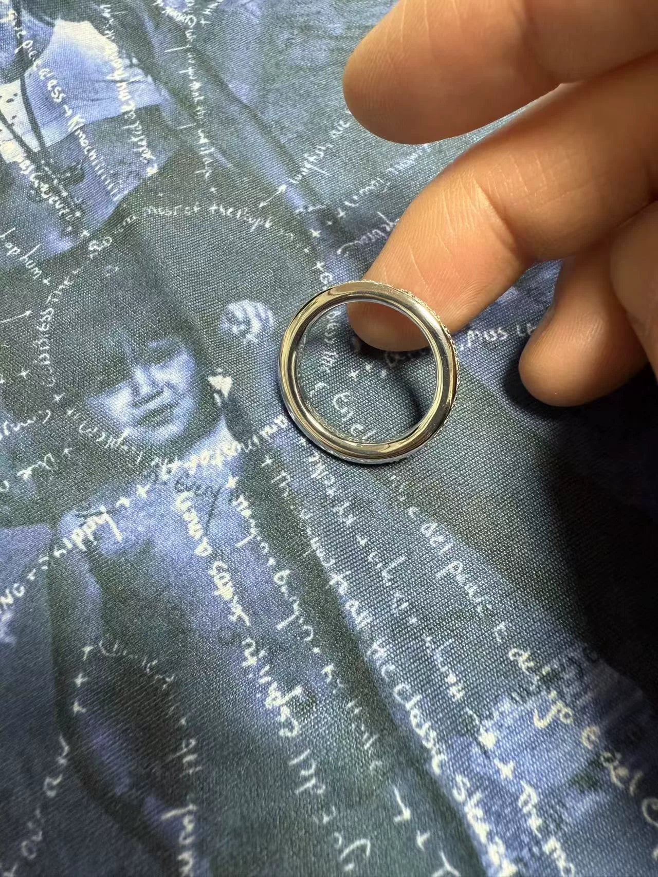 Chrome Hearts True Fucking Love White Gold Diamond Ring