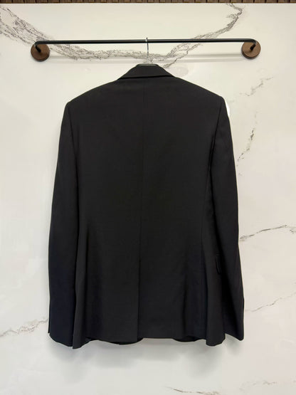 saint laurent leather lapel smoking jacket