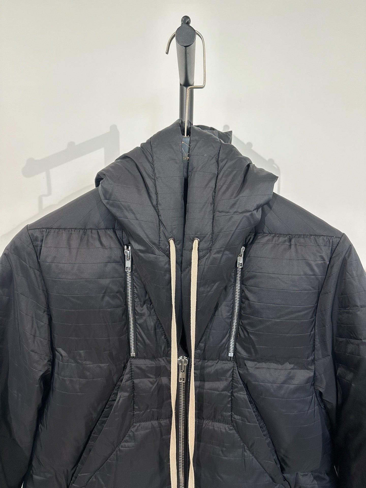 Rick Owens Mainline Mid-Length Hooded Cotton Jacket