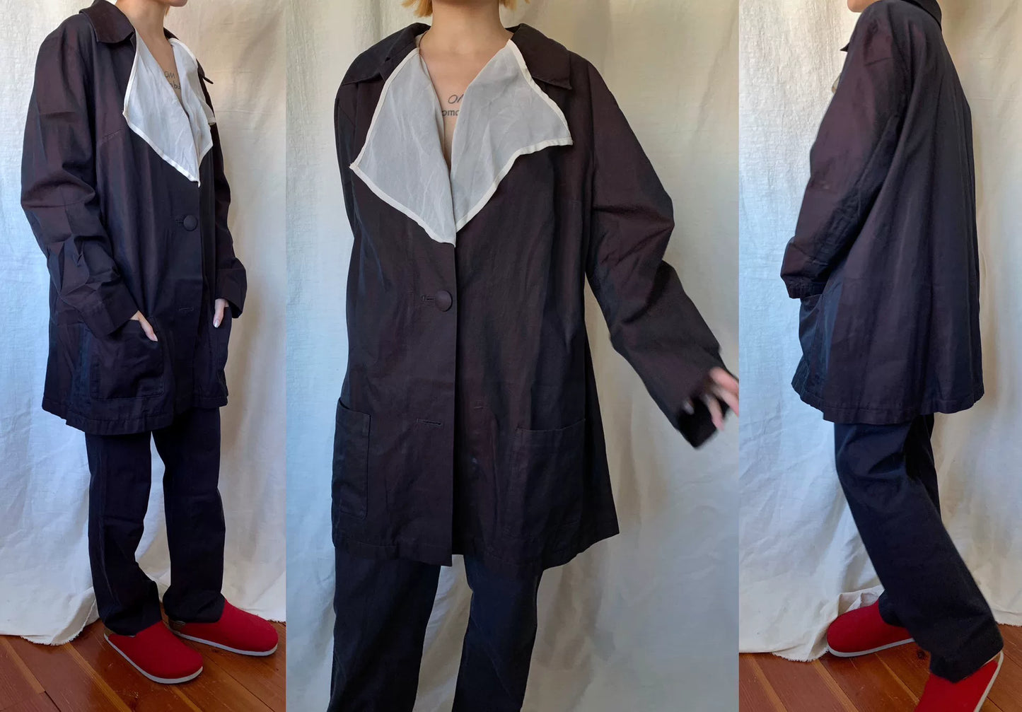 Dries Van Noten 90s Iridescent Loose Suit Set