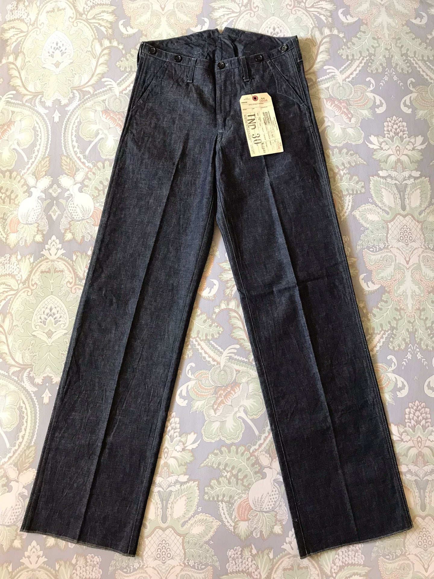 Adjustable Loose Straight Denim Cargo Pants