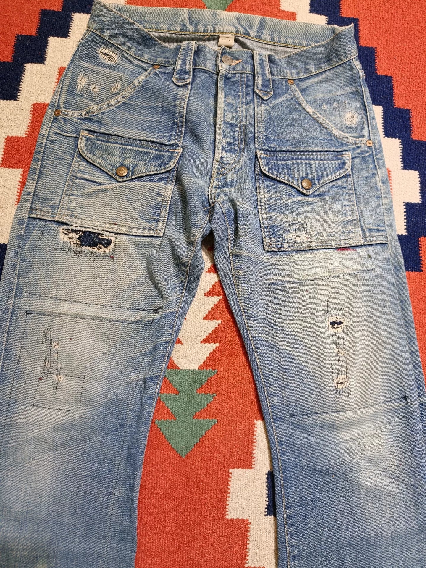 RRL Bootcut Patch Jeans