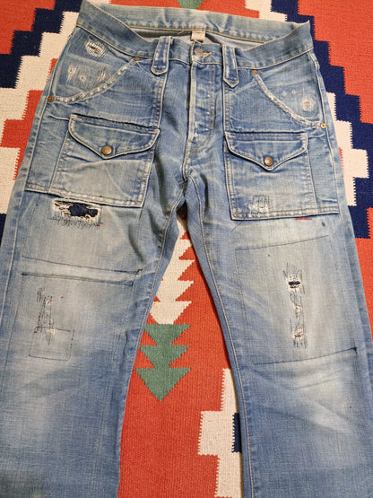 RRL Bootcut Patch Jeans