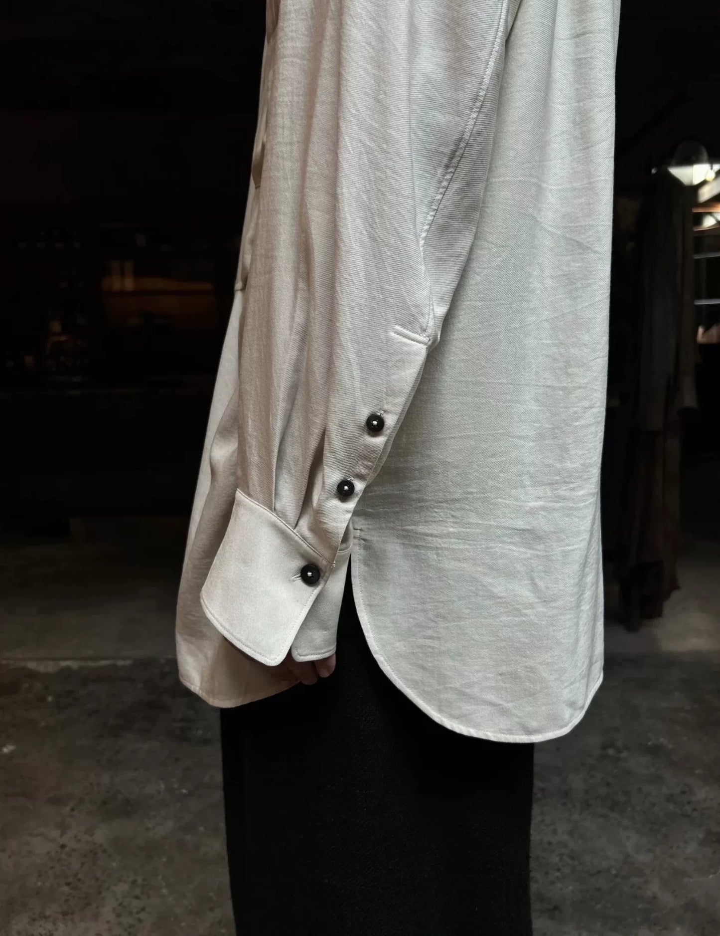 Ziggy Chen 24PF Silk Pleated Shirt