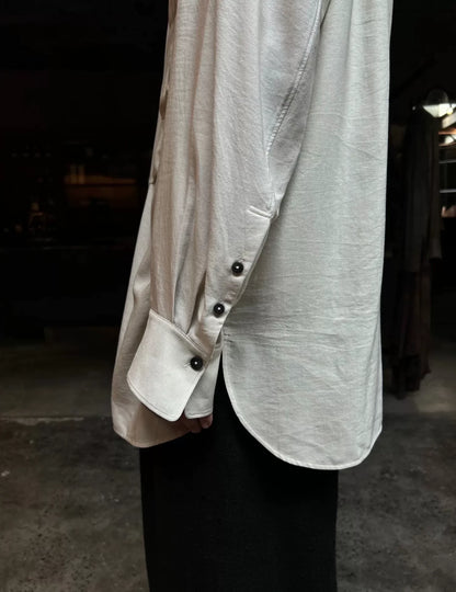 Ziggy Chen 24PF Silk Pleated Shirt