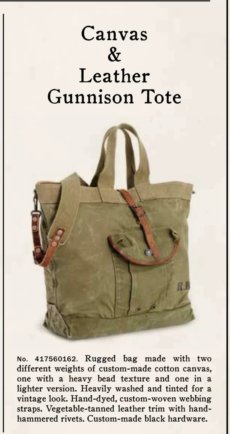 Ralph Lauren RRL Military Tote Bag