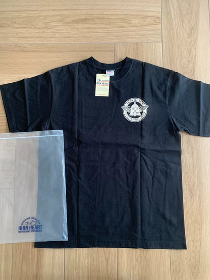 black motorcycle graphic short sleeve t-shirt