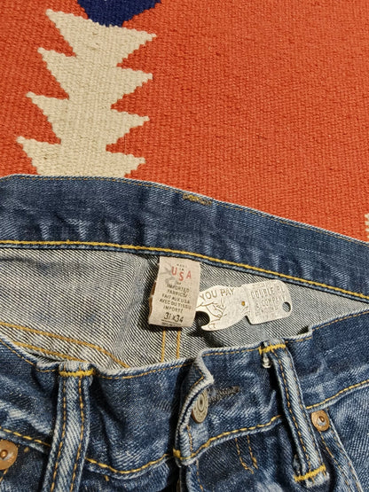 RRL Selvedge Yellow Mud Dyed Jeans