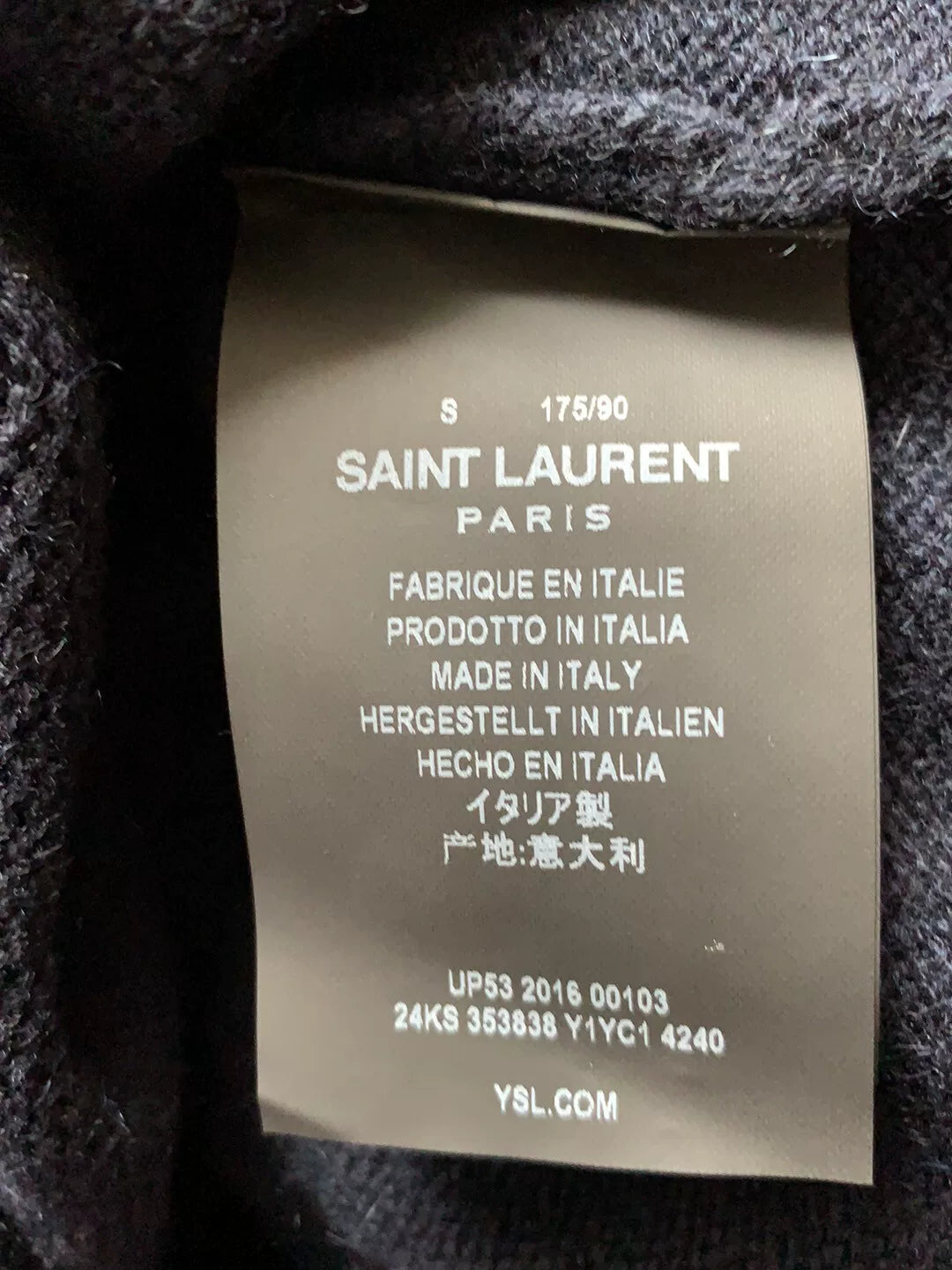 Saint Laurent Dark Blue Cashmere Sweater