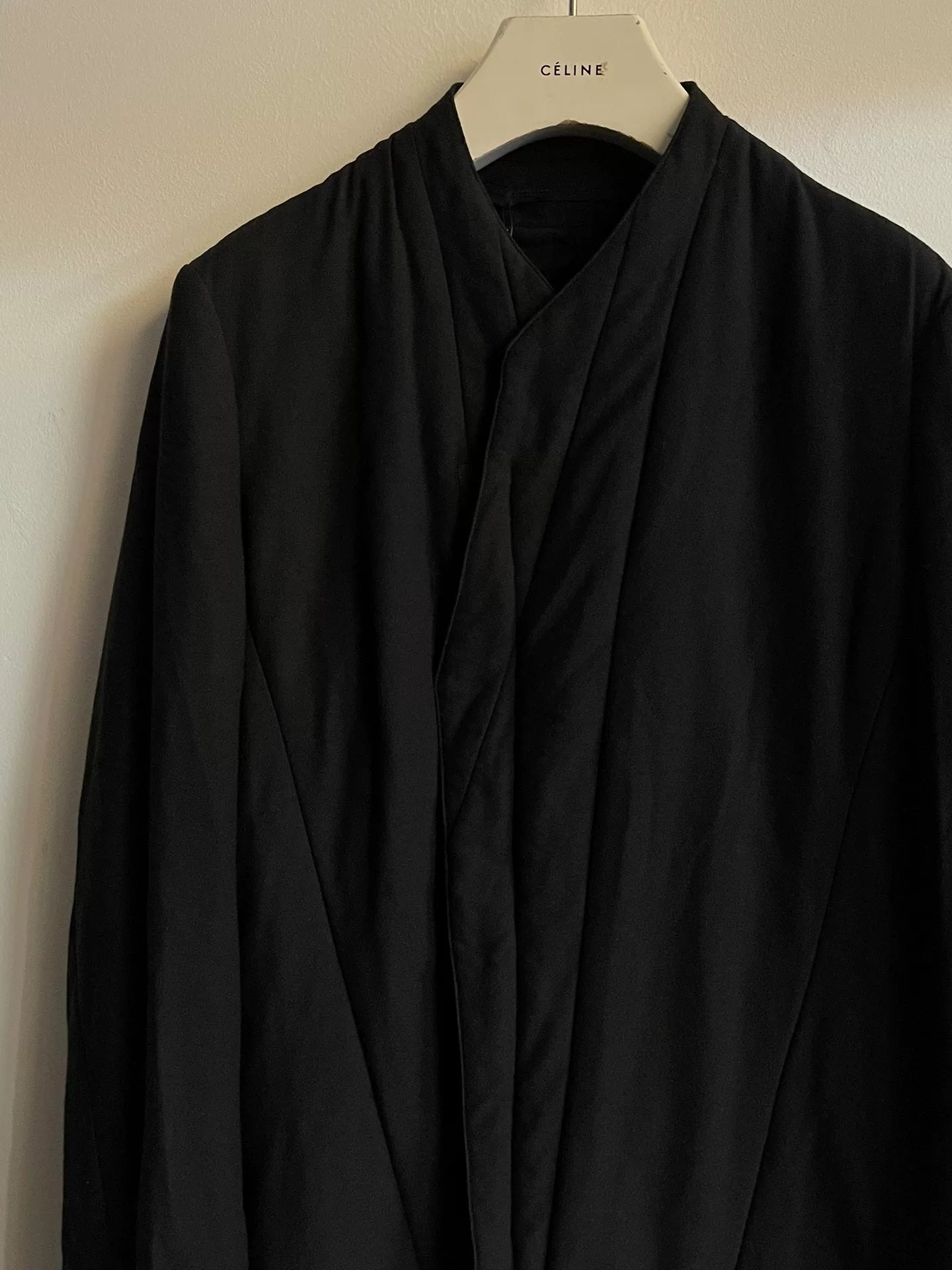 juius black cotton monk jacket