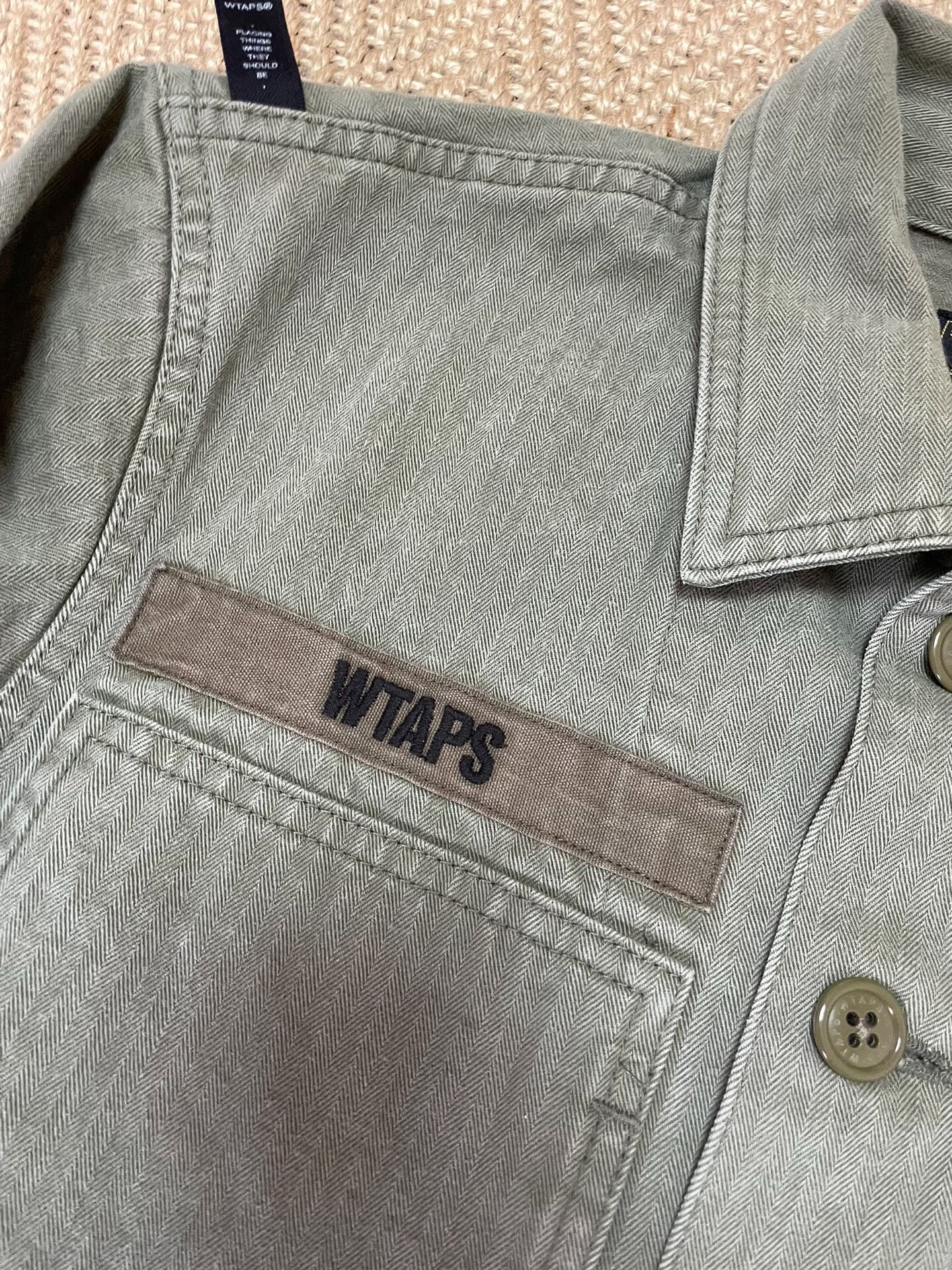 WTAPS 16AW HBT Washed Herringbone Shirt Jacket