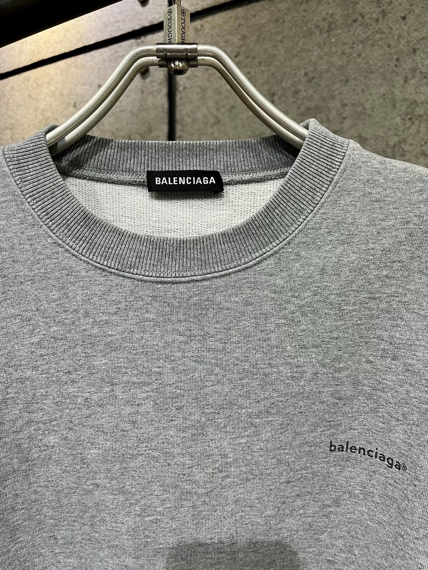 Balenciaga Gray Crewneck Logo Sweatshirt M