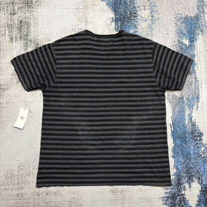 RRL 25SS Distressed Stripe Short-Sleeve T-shirt