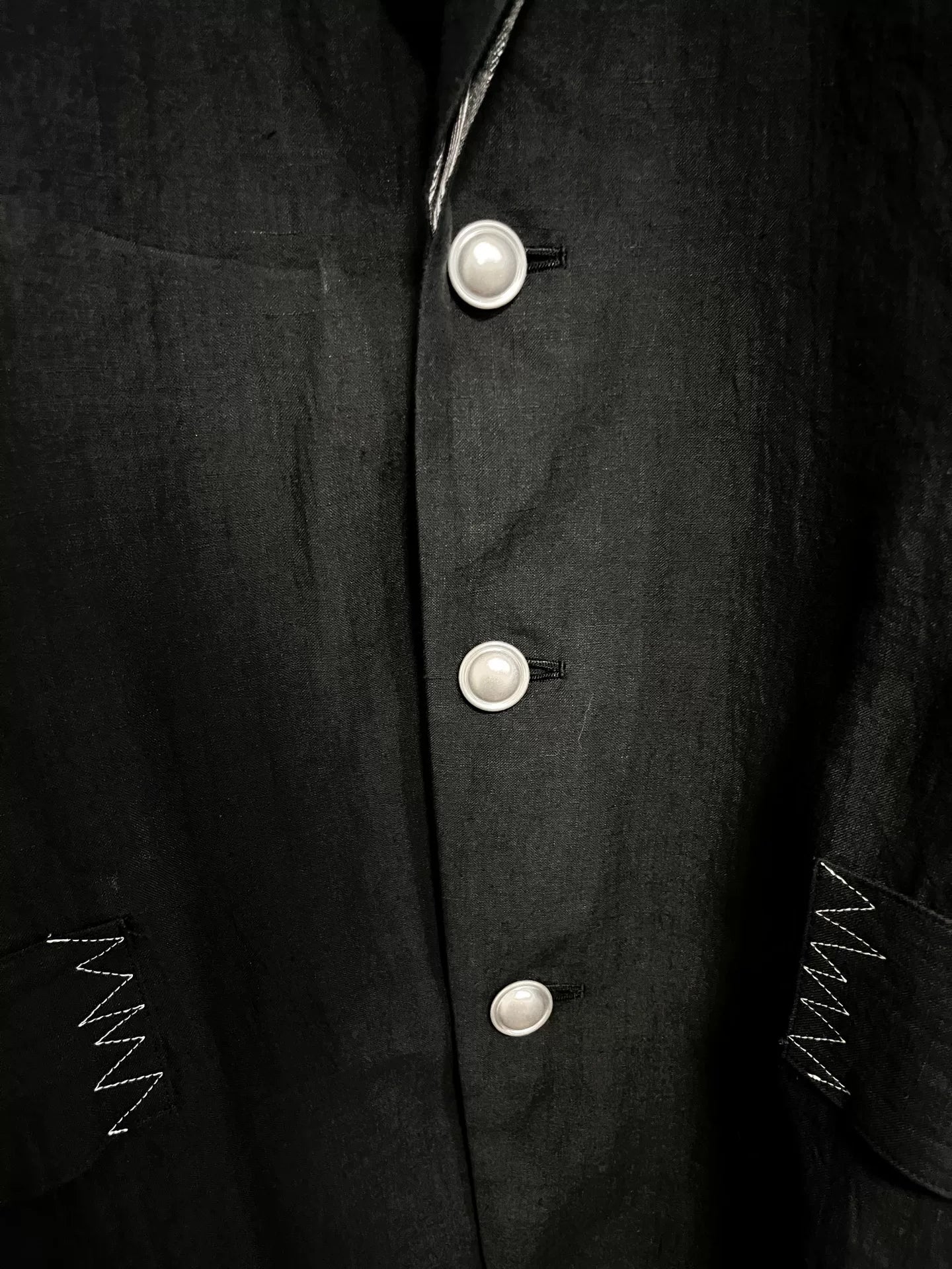 Yohji Yamamoto Black Button-Up Jacket