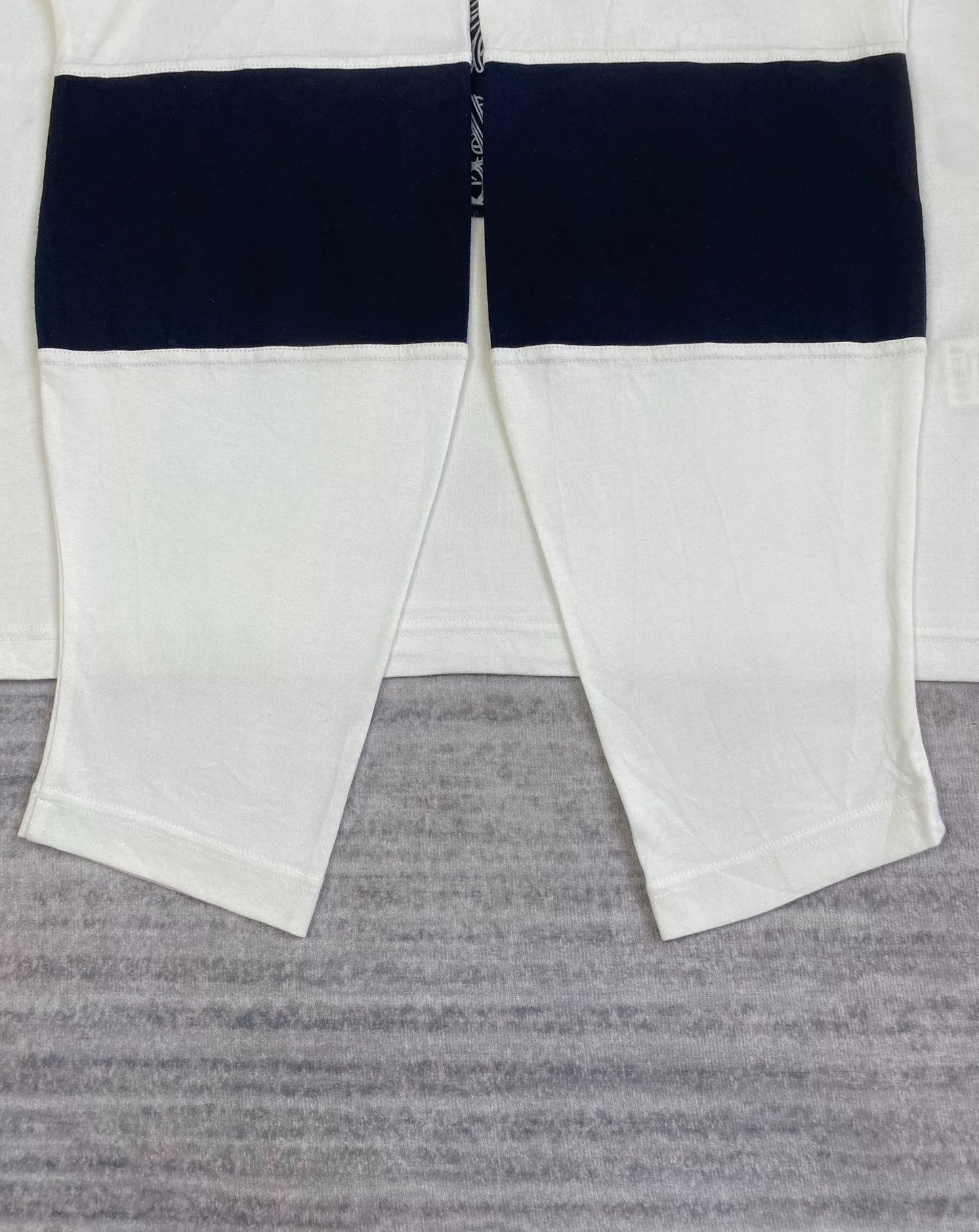 black and white rope knot long sleeve tee