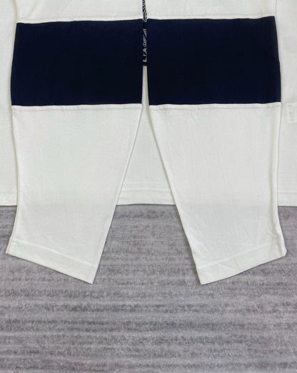 black and white rope knot long sleeve tee