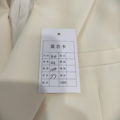 Saint Laurent White Double-Breasted Blazer