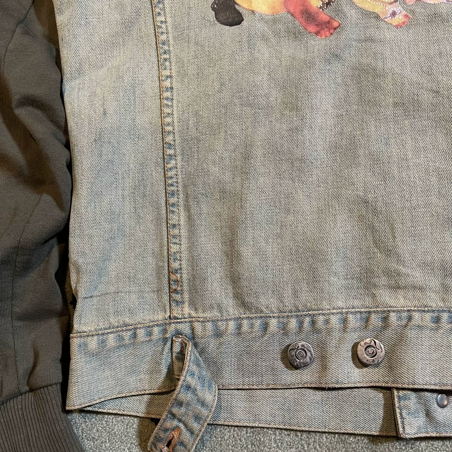 alexander mcqueen vintage artwork denim jacket