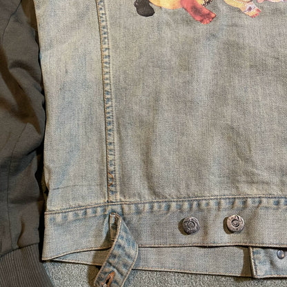 alexander mcqueen vintage artwork denim jacket